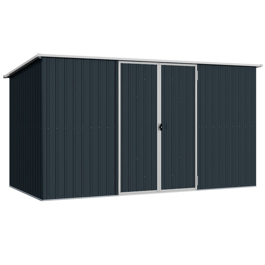 11 x 5.6ft Galvanised Steel Garden Shed, Metal Shed