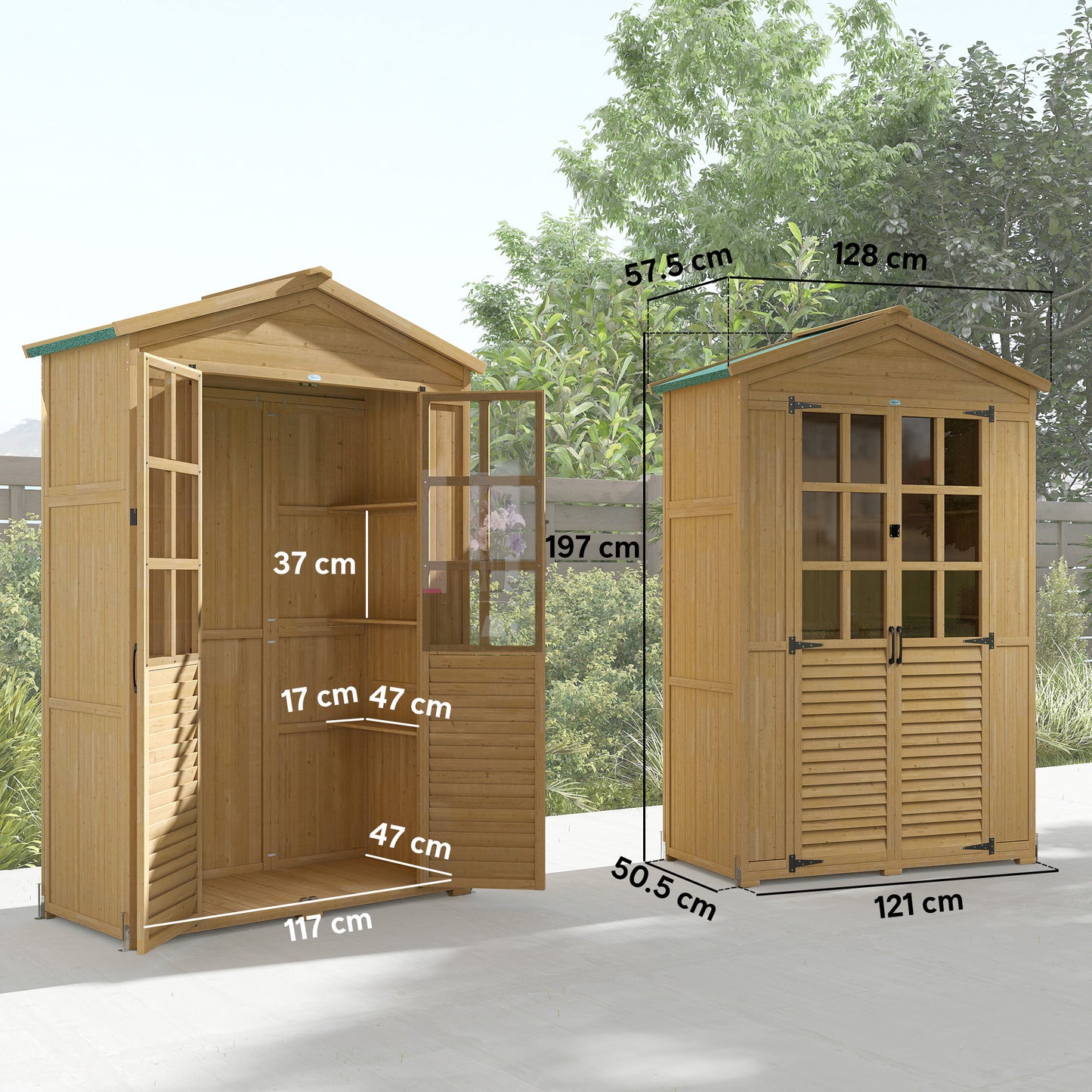Outdoor Wooden Storage Cabinet