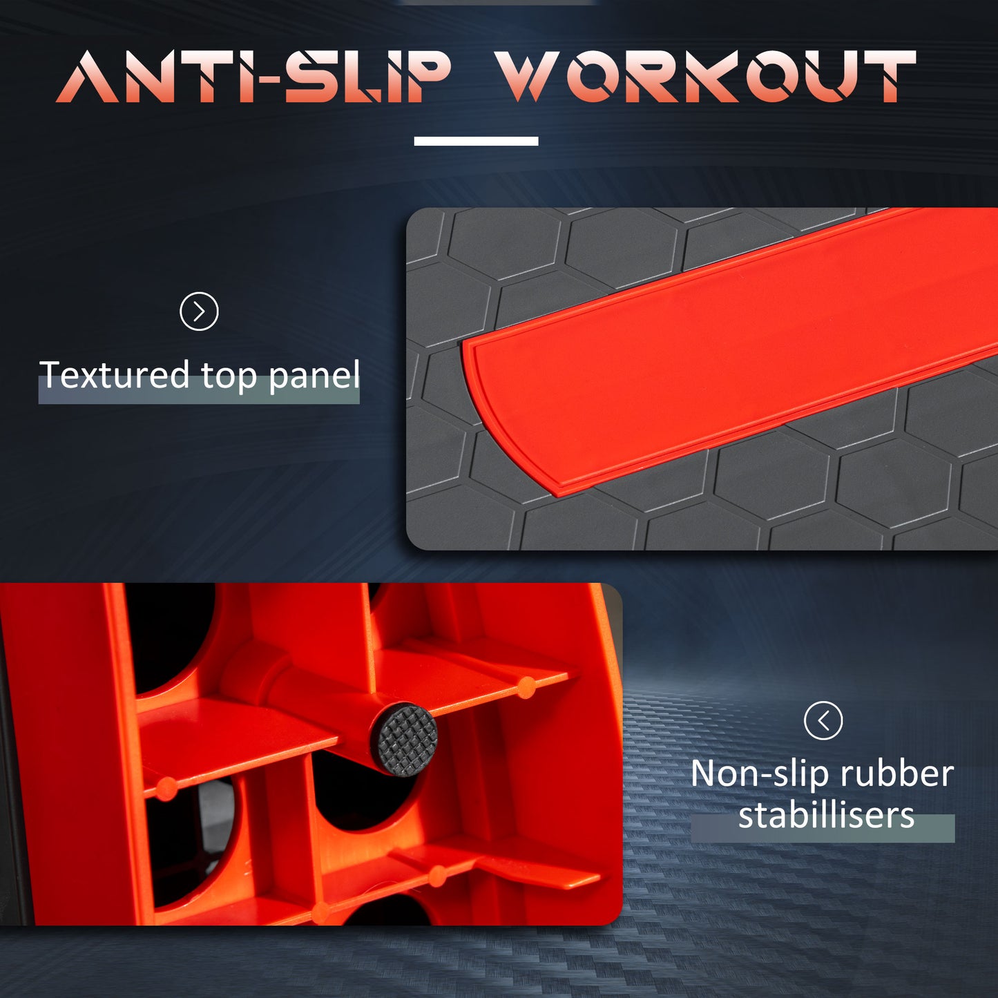 Aerobic Step, 10cm, 15cm & 20cm Height Adjustable Exercise Stepper