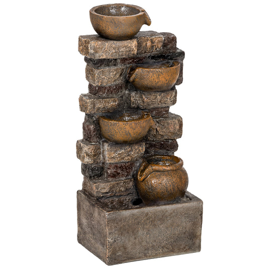 28" 5-Tier Outdoor Fountain