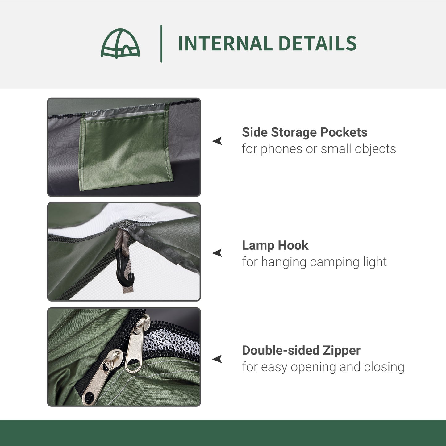 2 Person Camping Tent, Camouflage Tent with Zipped Doors