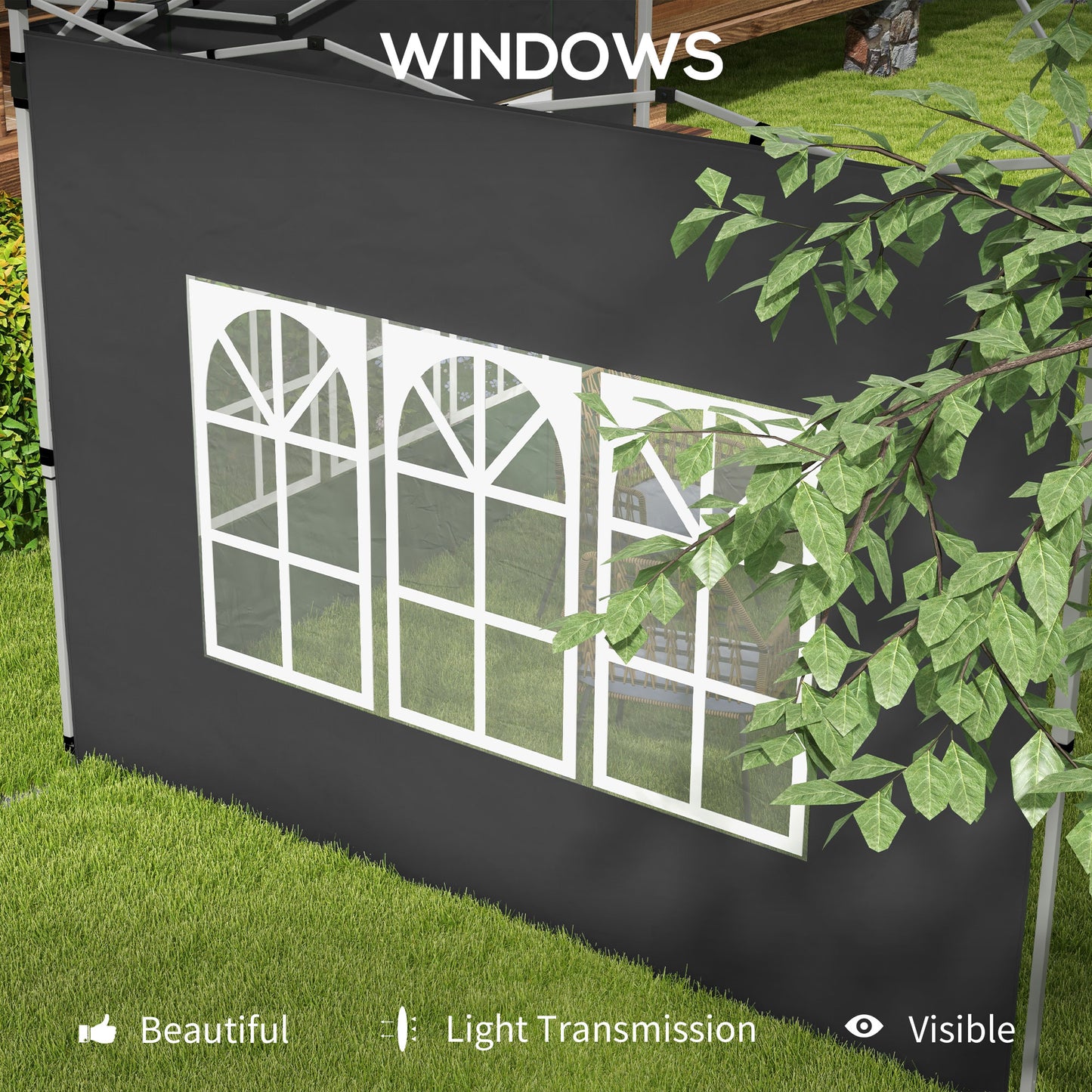 Gazebo Side Panels, Sides Replacement with Window