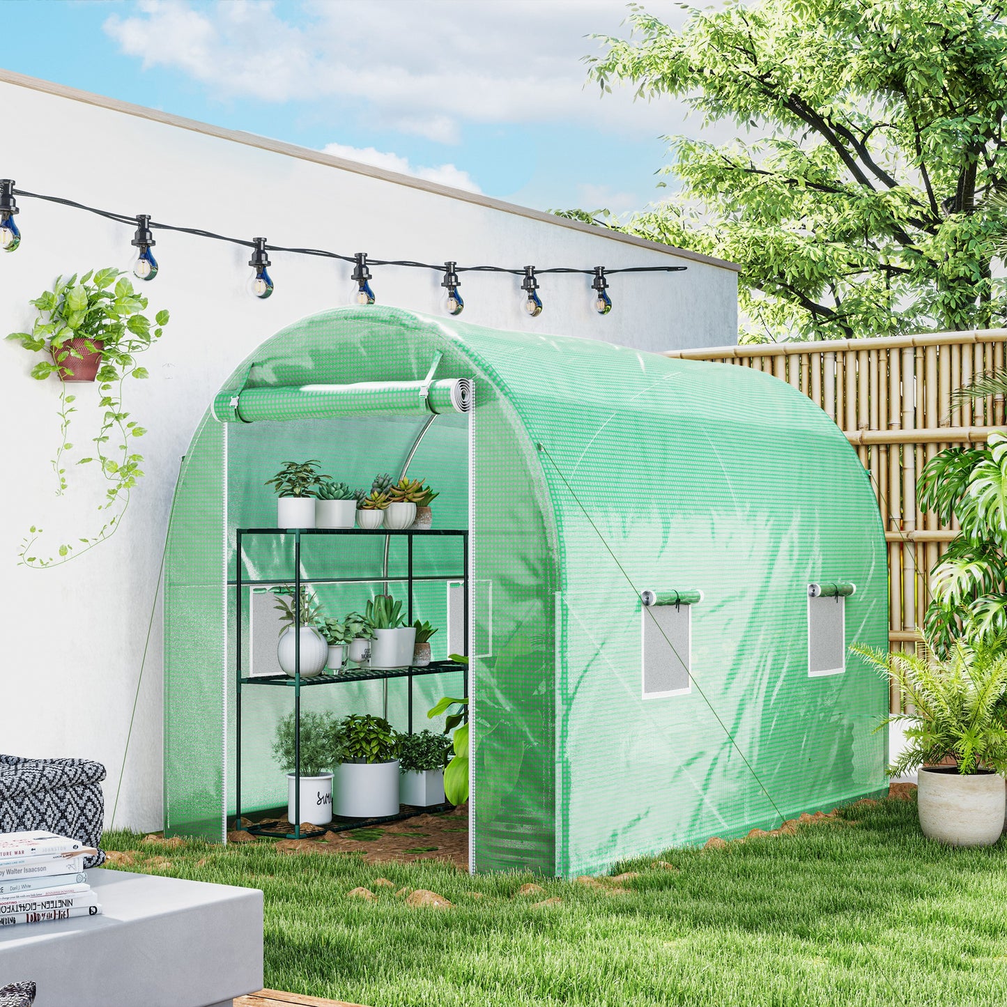 300 x 195cm Walk-In Tunnel Greenhouse
