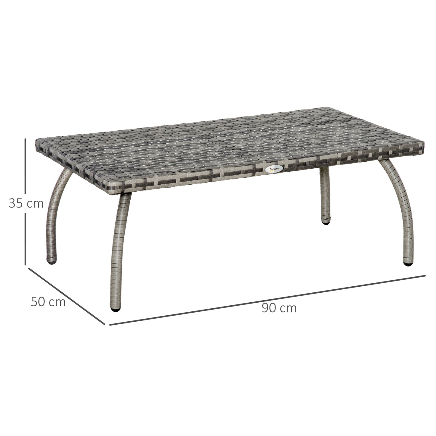 PE Wicker Rattan Garden Coffee Table