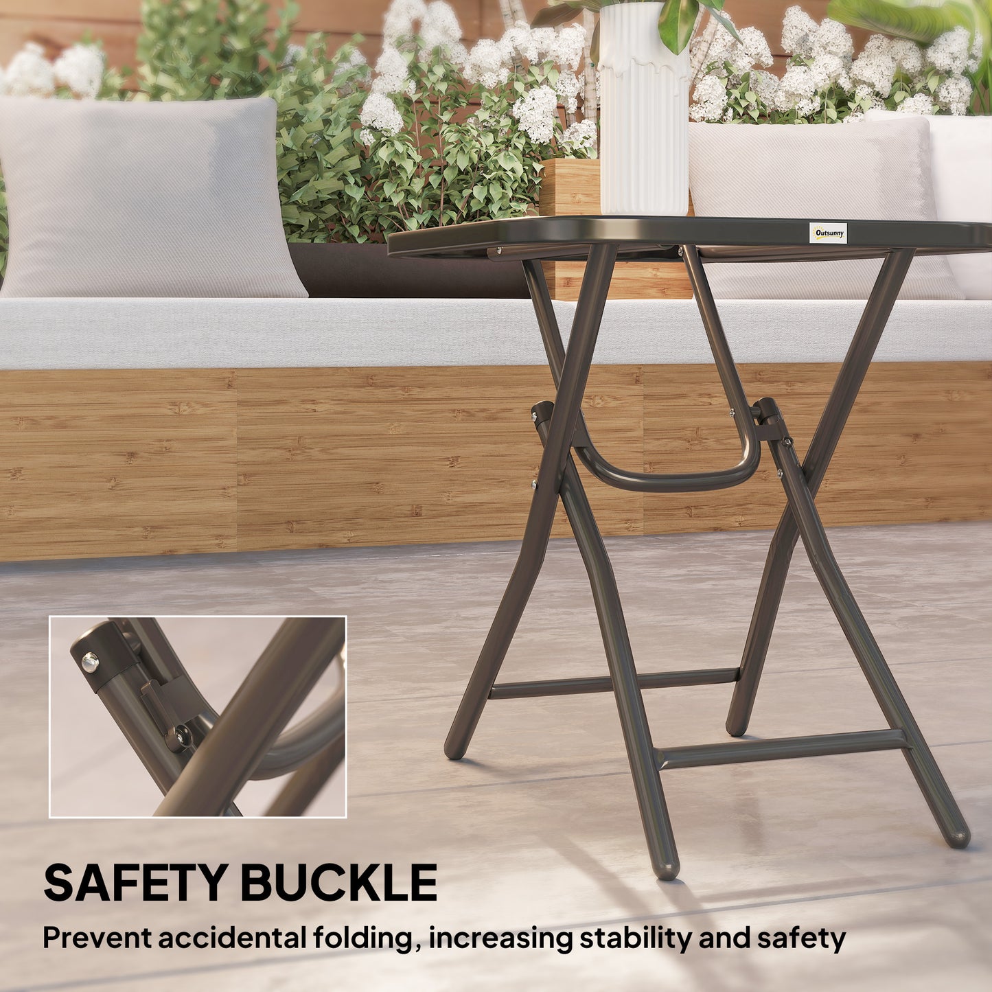 Foldable Garden Table Square Folding Table