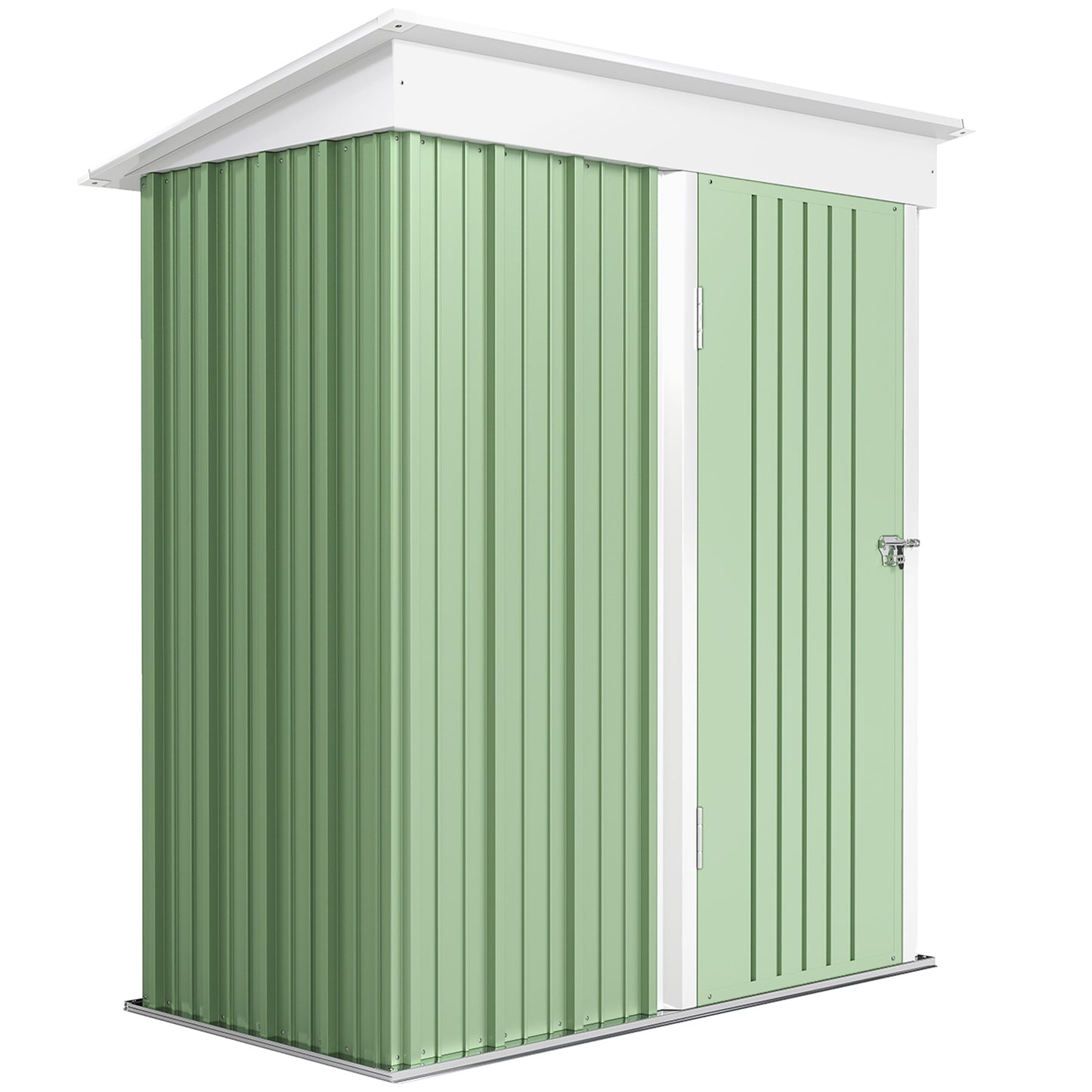 Metal Garden Shed, Outdoor Lean-to Shed for Tool Motor Bike