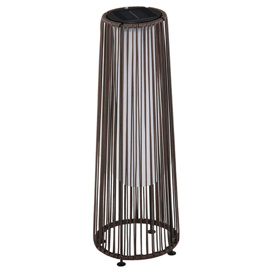 Patio Garden PE Rattan Solar Lights Woven Resin Wicker Lantern Auto