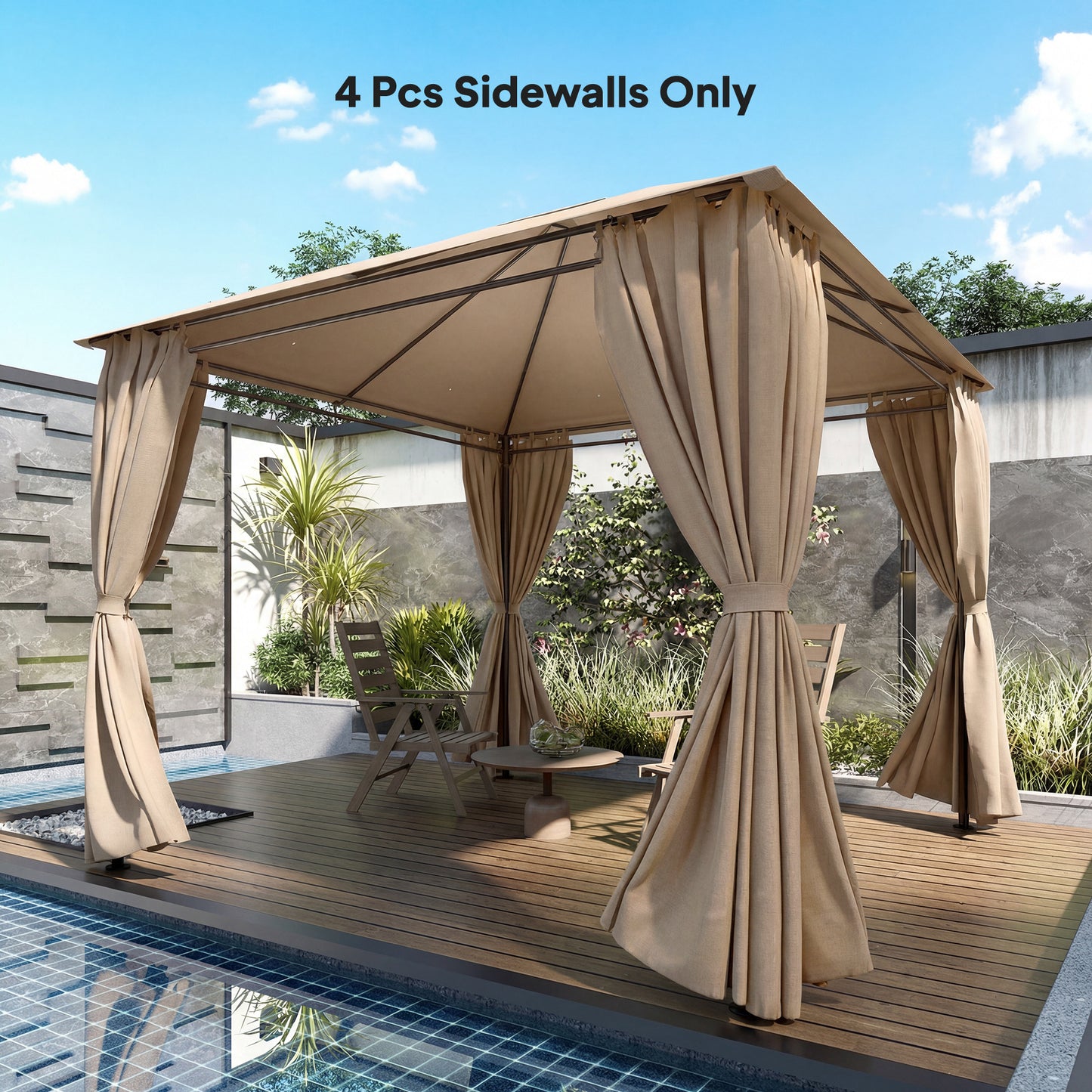 4 Pack Replacement Gazebo Curtains Privacy Panel (1)
