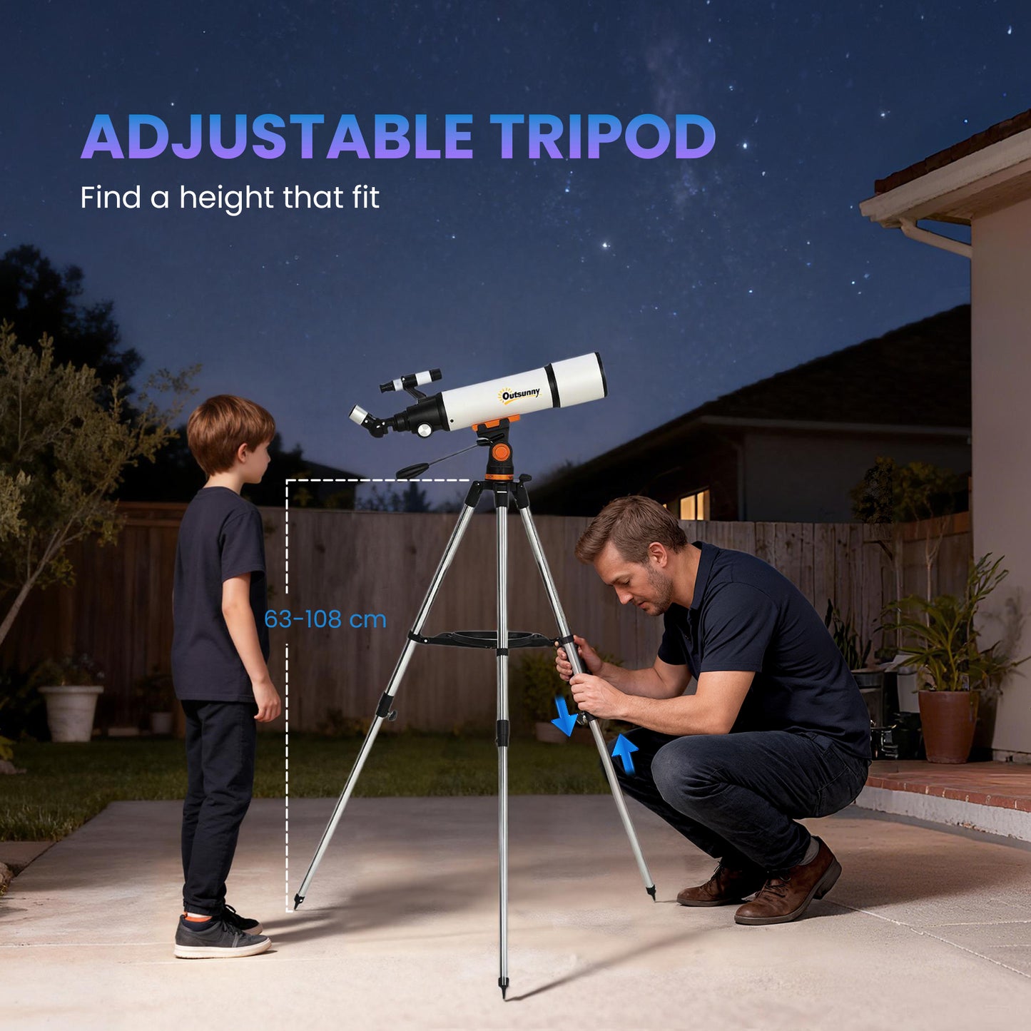 Astronomy Telescope for Adults and Beginners with 80 mm Aperture