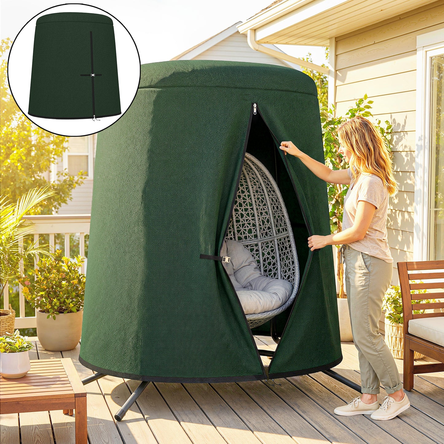 196 x 230 cm Hanging Egg Chair Protective Cover
