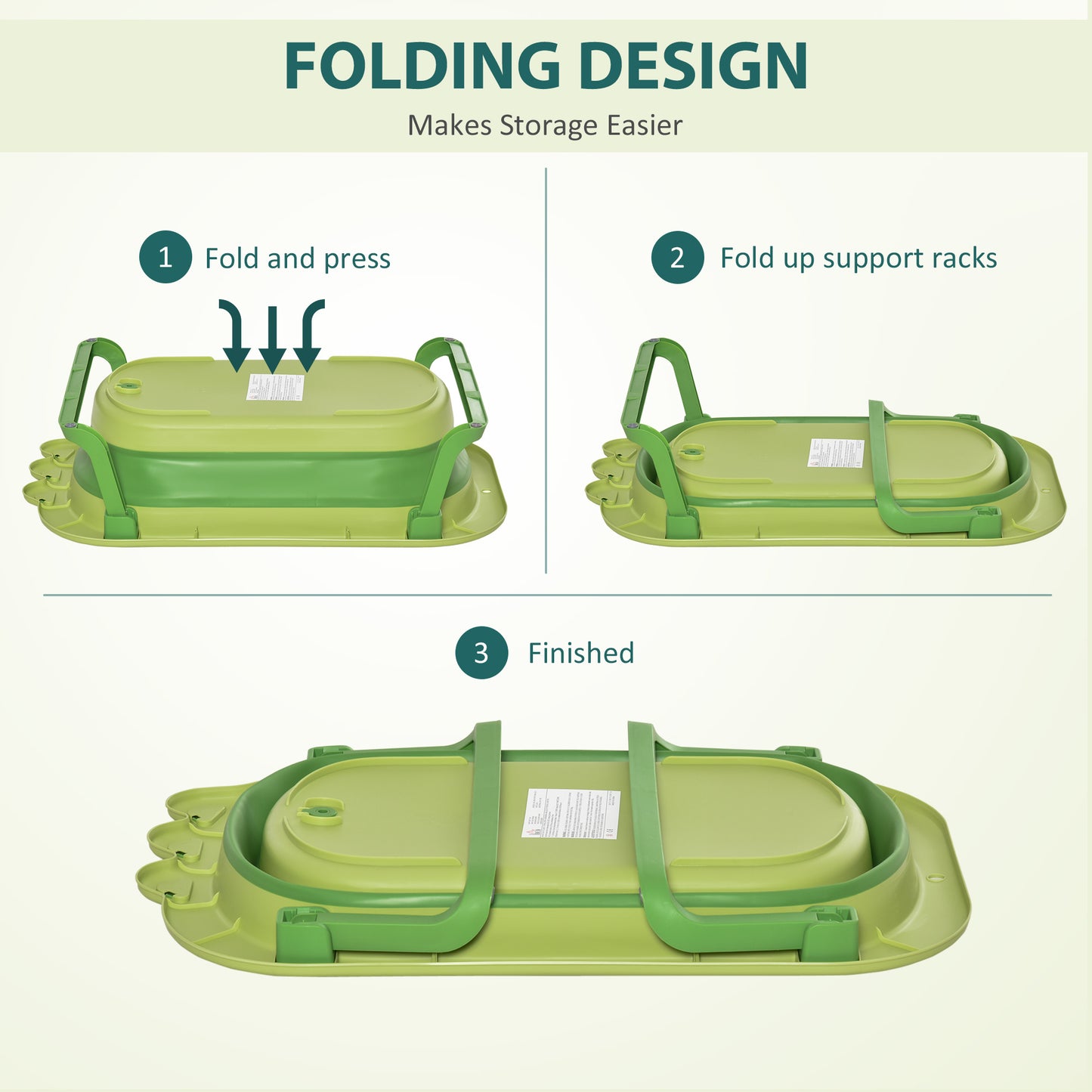 Baby Bath Tub for Toddler Kids Infant Ergonomic Foldable Secure
