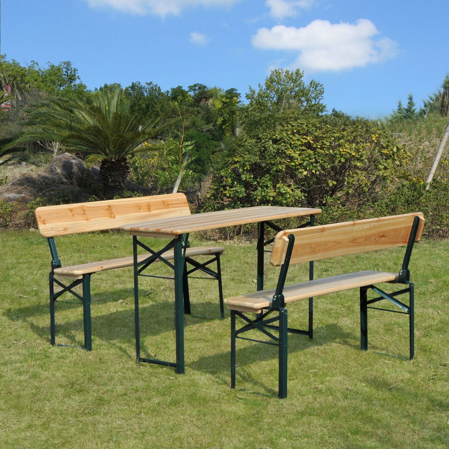 Portable Folding Camping Picnic Trestle Beer Table