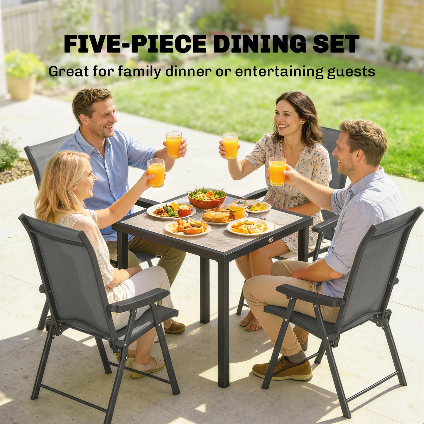 5 Pieces Outdoor Dining Set