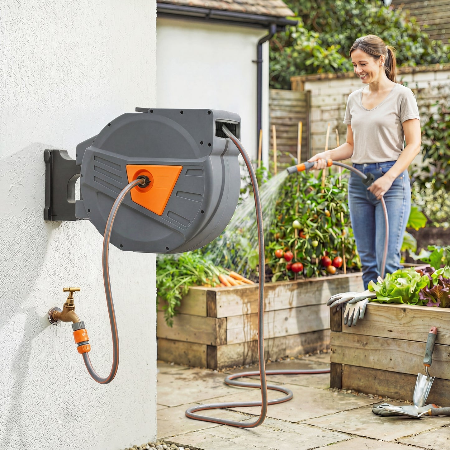 Retractable Hose Reel Wall Mounted (5)