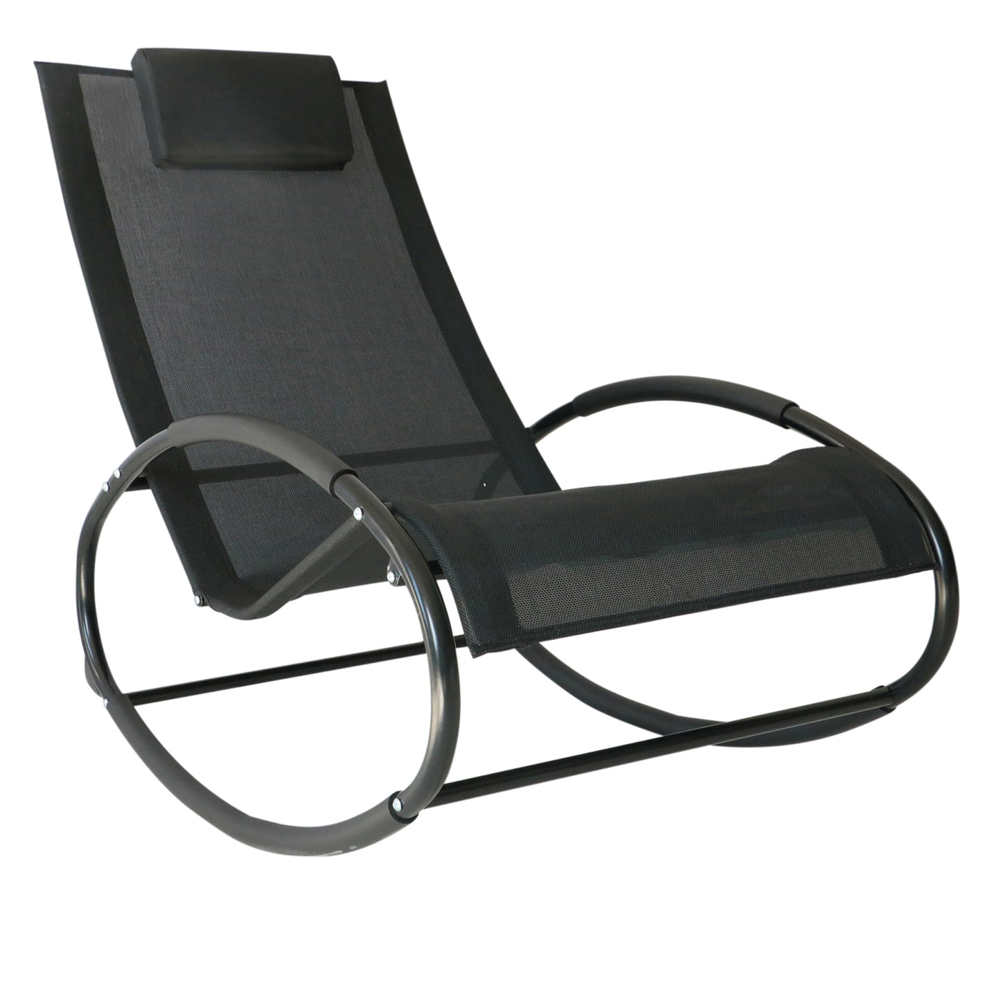 Rocking Chair Sun Lounger Recliner Rocker Texteline Fabric Patio