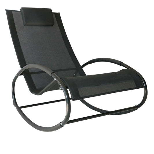 Rocking Chair Sun Lounger Recliner Rocker Texteline Fabric Patio