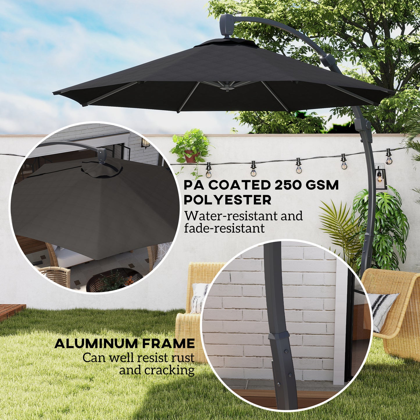 3(m) Garden Cantilever Parasol