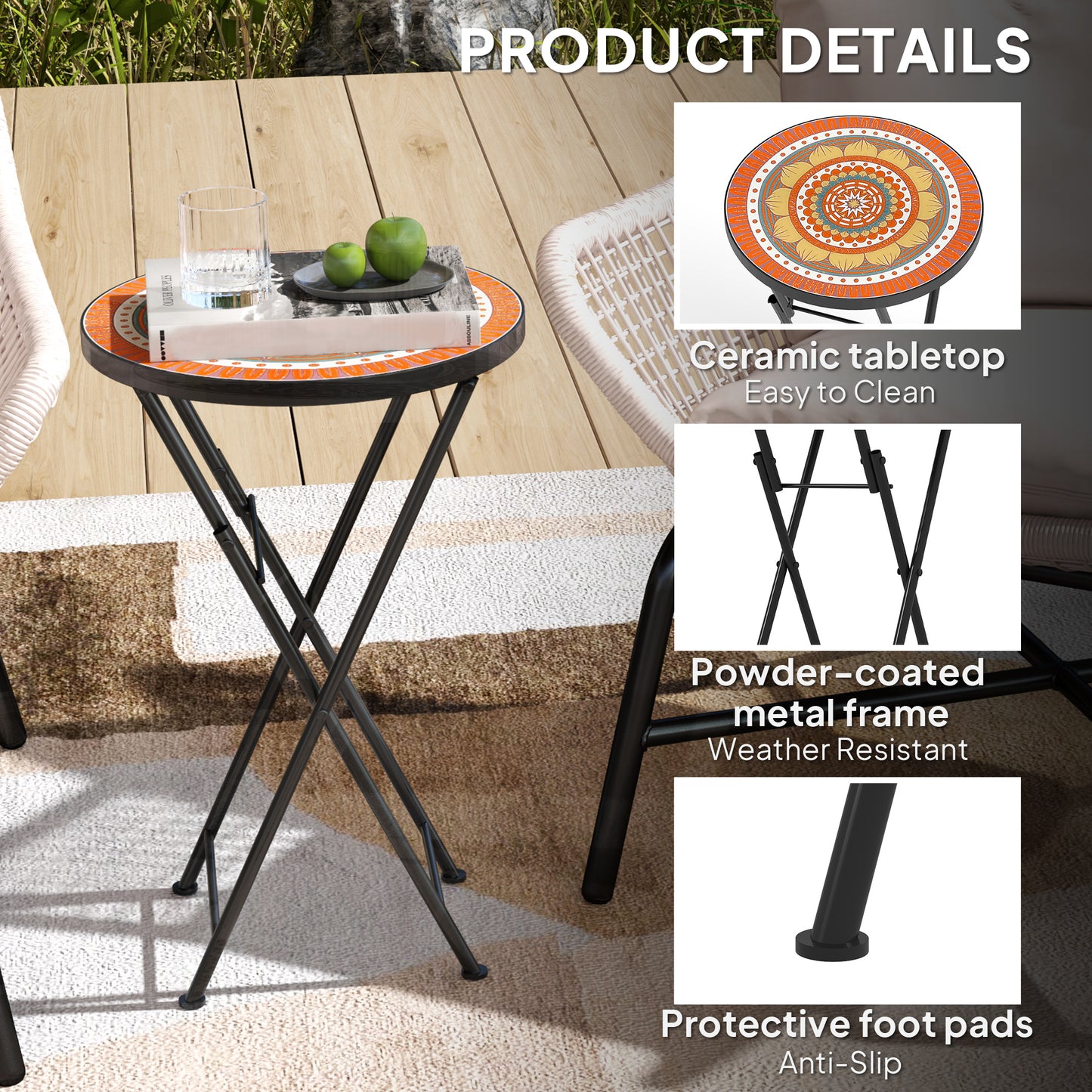Mosaic Outdoor Garden Table