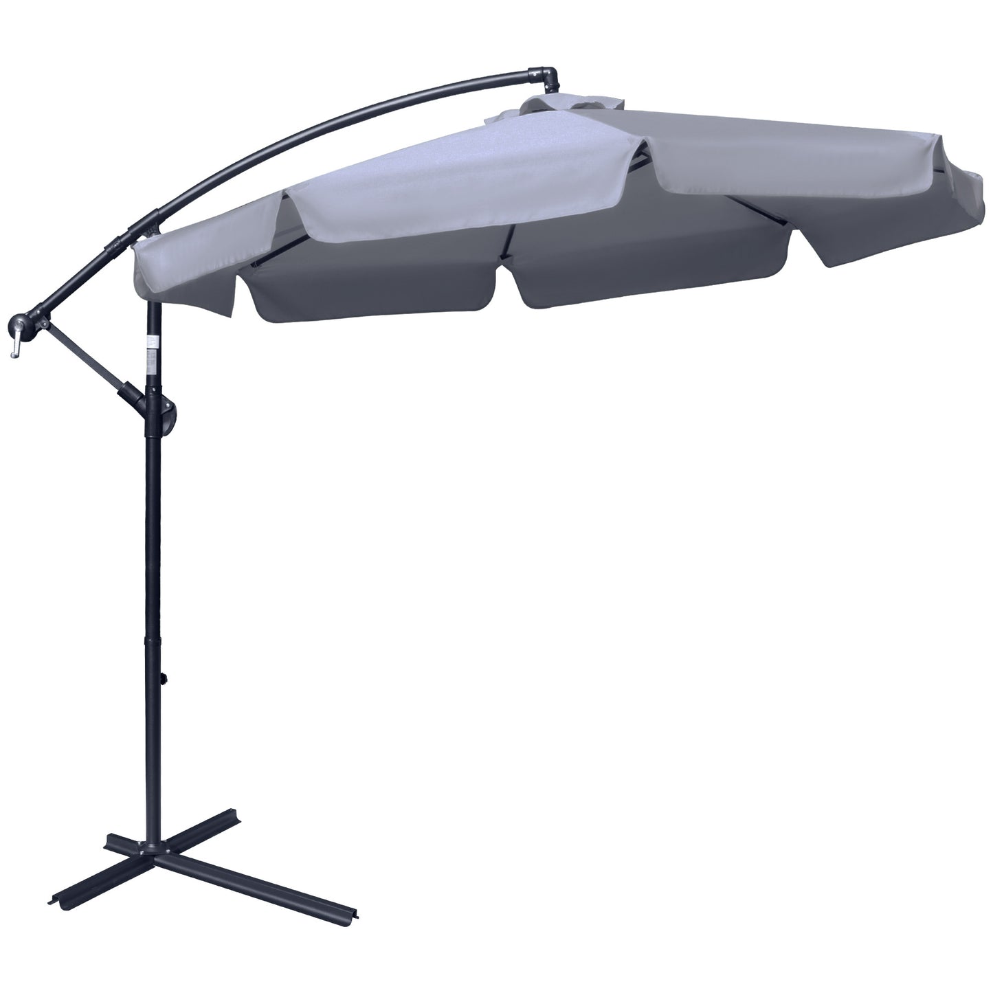 2.7m Garden Banana Parasol Cantilever Umbrella with Crank Handle