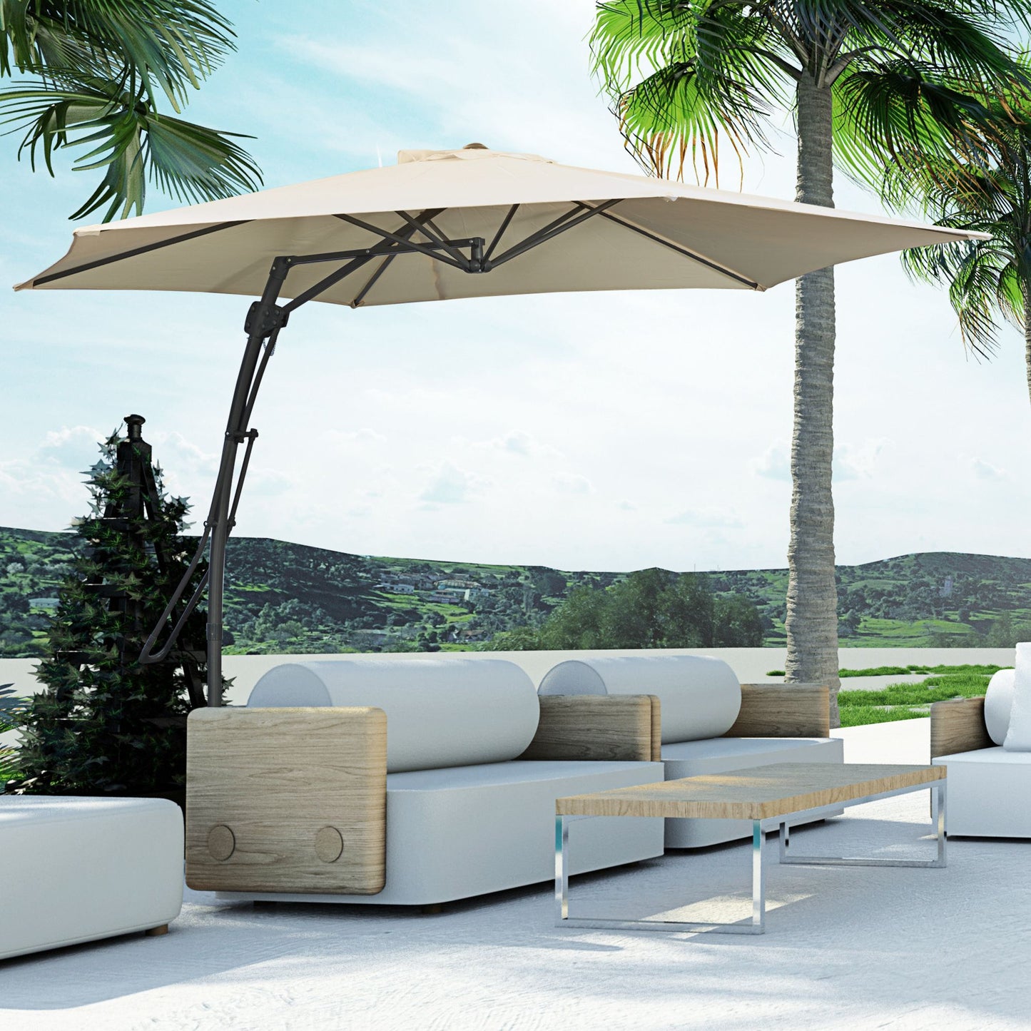 3m Cantilever Parasol with Easy Lever