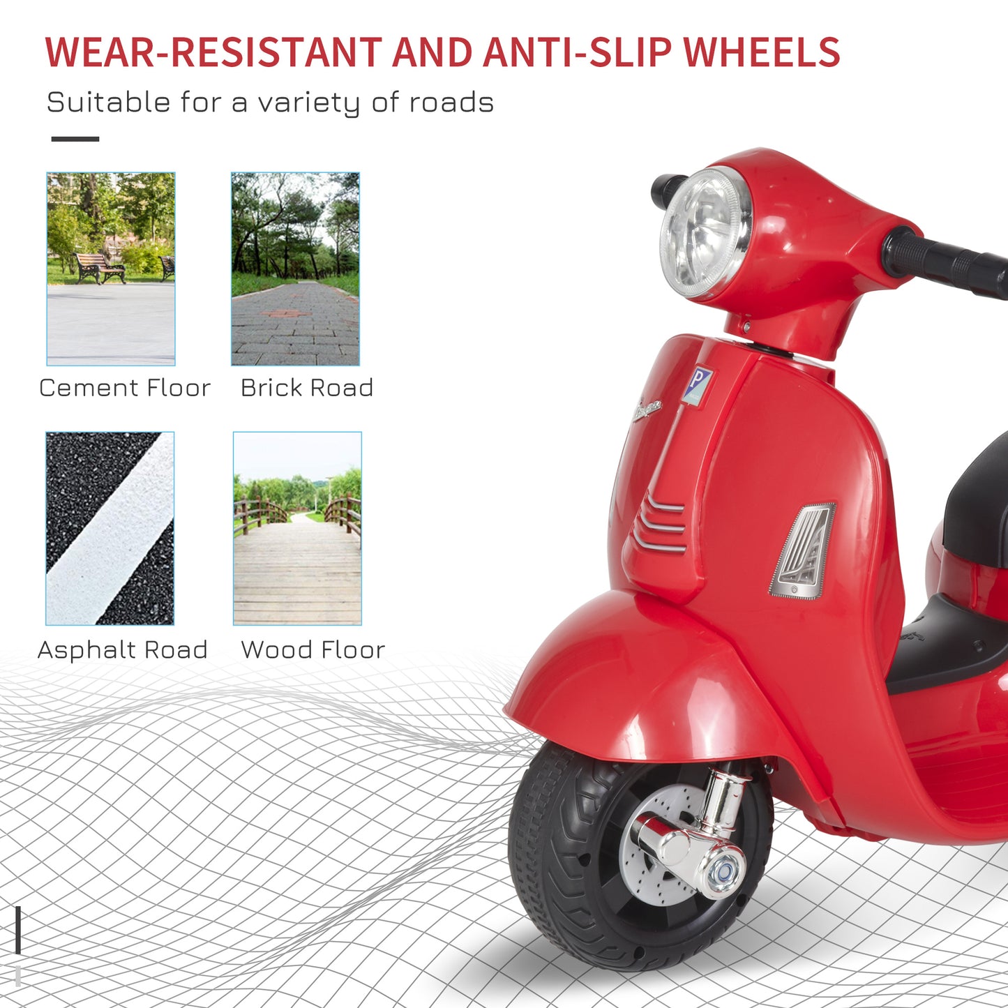 Vespa Licensed 6V Kids Electric Motorbike Ride On Motorcycle
