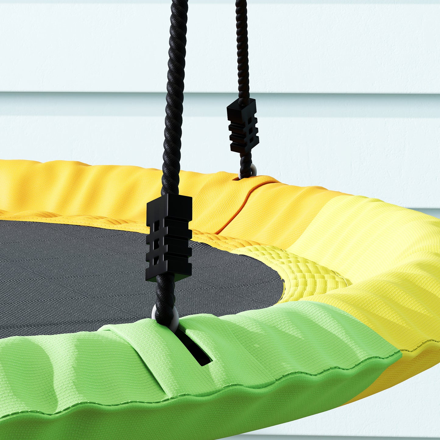 Tree Swing Seat, 120cm Kids Saucer Swing with Adjustable Ropes