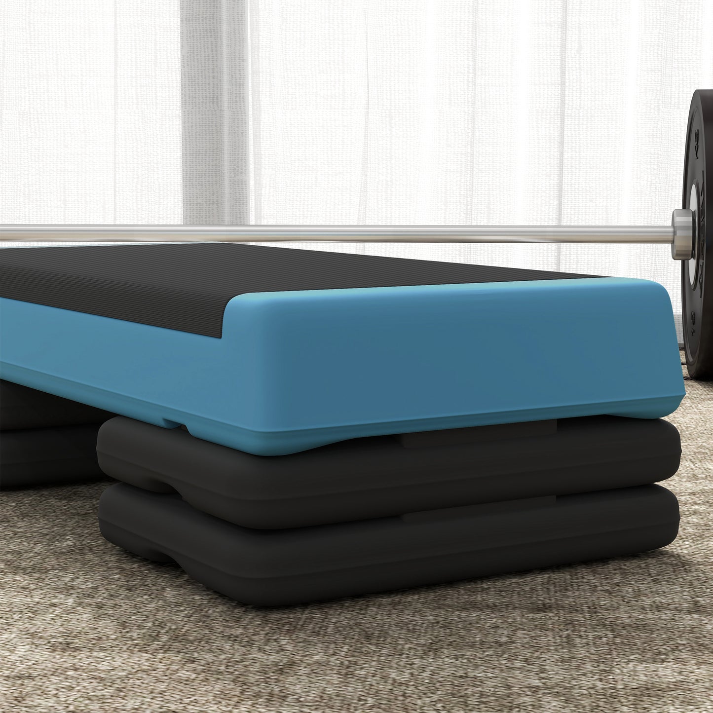 Adjustable Fitness Stepper, with Non-Slip Surface, for Home, Gym
