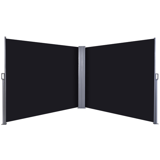 600 x 180 cm (HxL) Retractable Awning Double Canopy Side Privacy