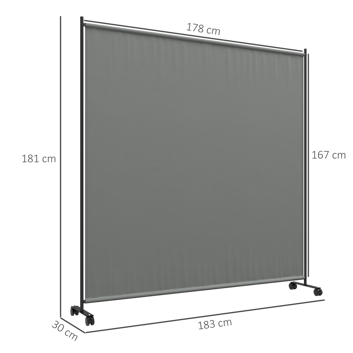 183 x 181cm Outdoor Privacy Screen, with Wheels