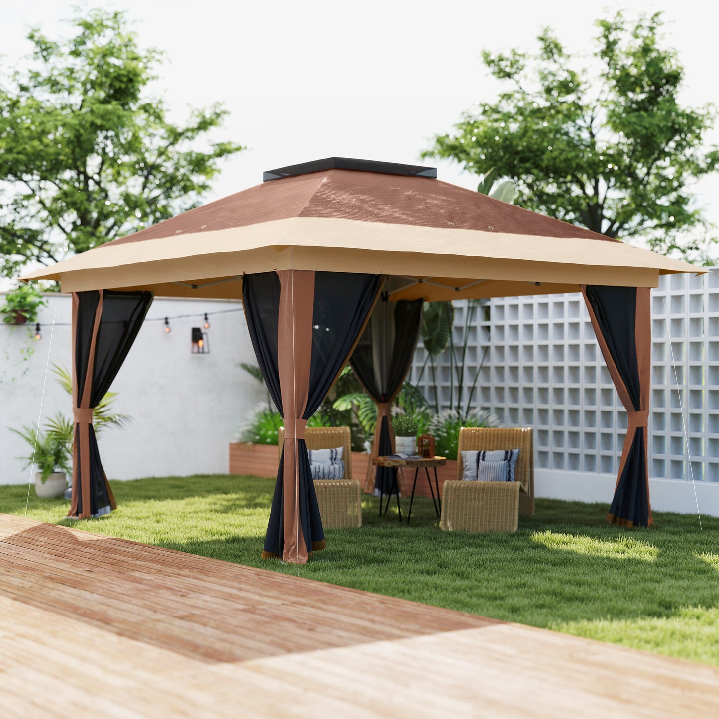 3.6 x 3.6m Pop-Up Gazebo, with Accessories