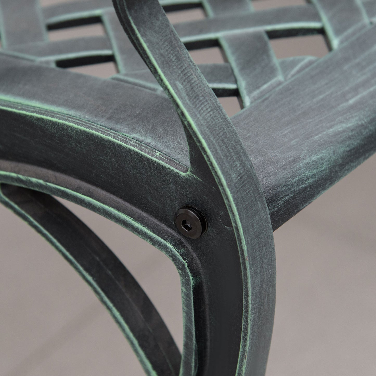 Cast Aluminium Garden Bench 2 Seater Antique Loveseat