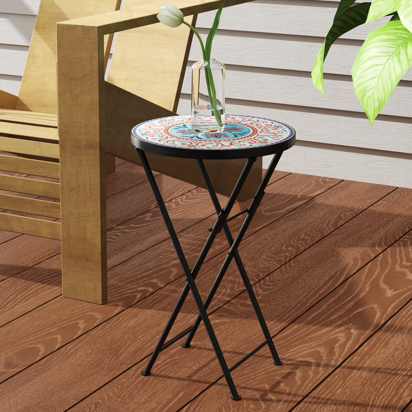 Mosaic Outdoor Garden Table (1)