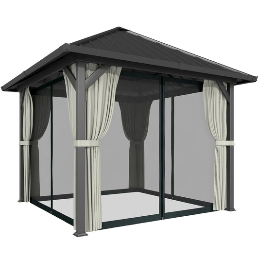 3 x 3(m) Hardtop Gazebo with Galvanised Steel Roof and Water Gutter (1)