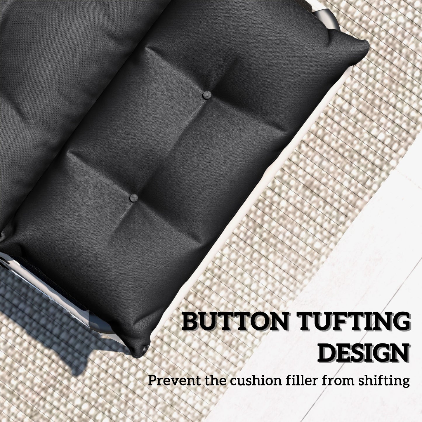 Set of Two 190 x 56cm Sun Lounger Cushions