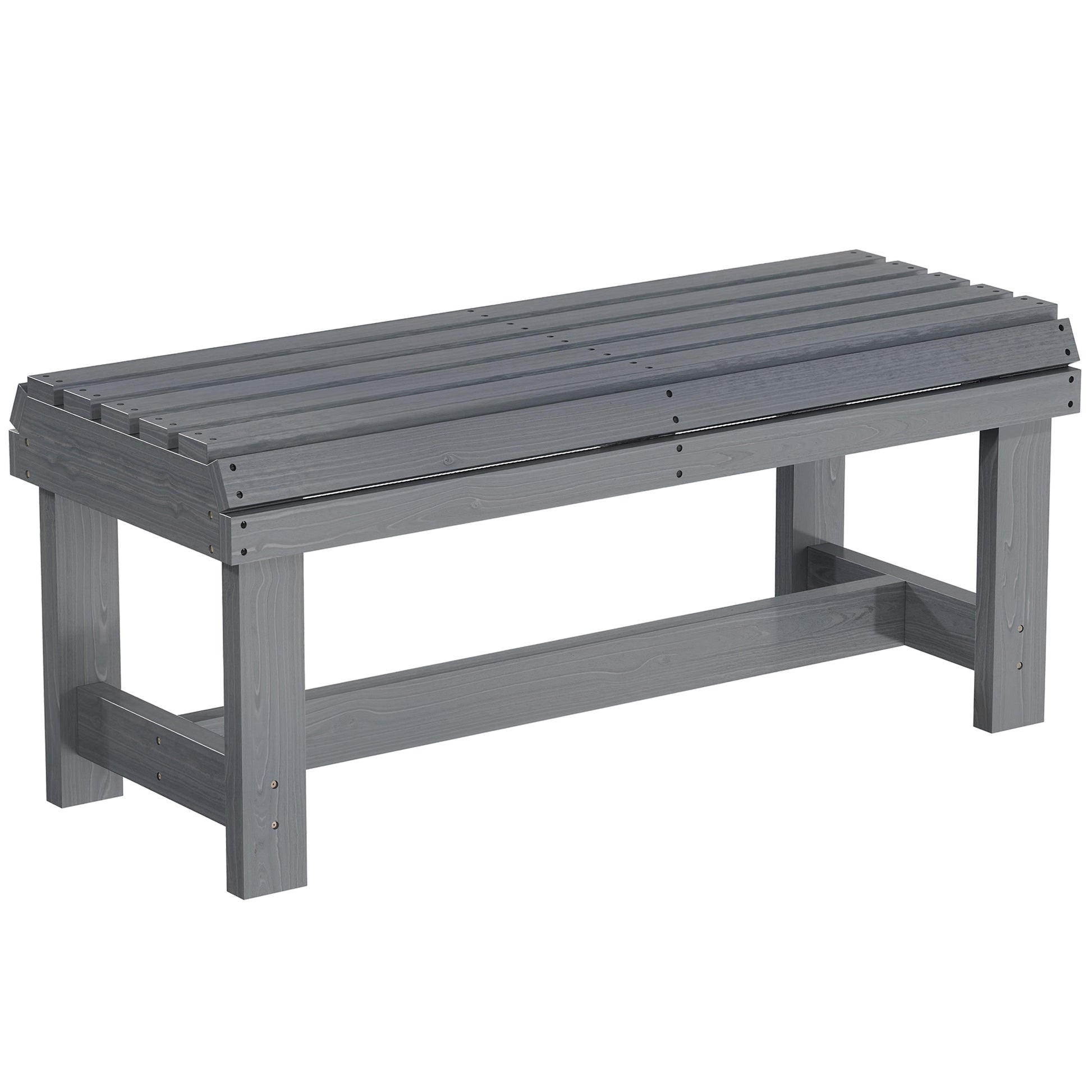 Wooden Outdoor Bench, 2 Seater Garden Bench (1)