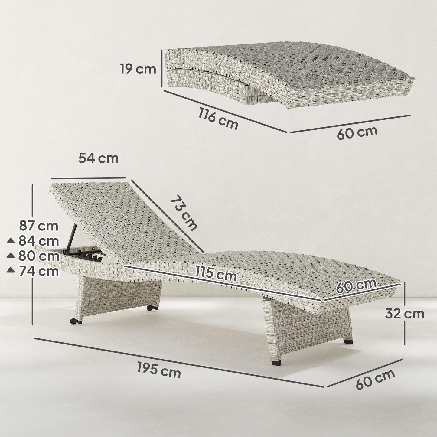 Outdoor PE Rattan Sun Lounger (1)