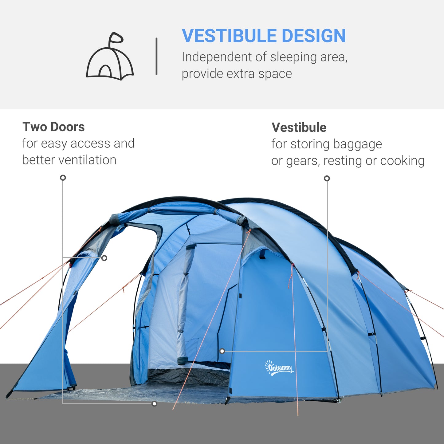 2 Room Tent with Vestibule