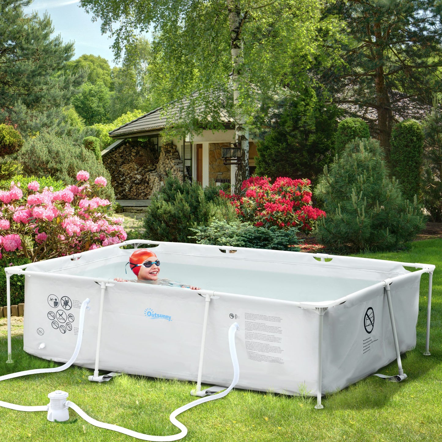 Steel Frame Pool with Filter Pump, Filter Cartridge