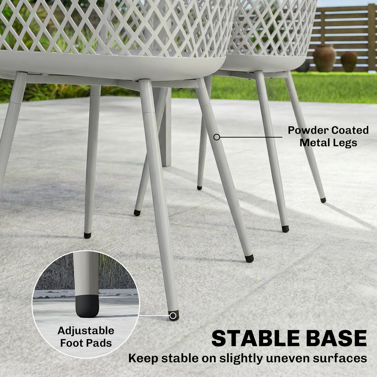 Garden Chairs Set of 4, Garden Dining Chairs