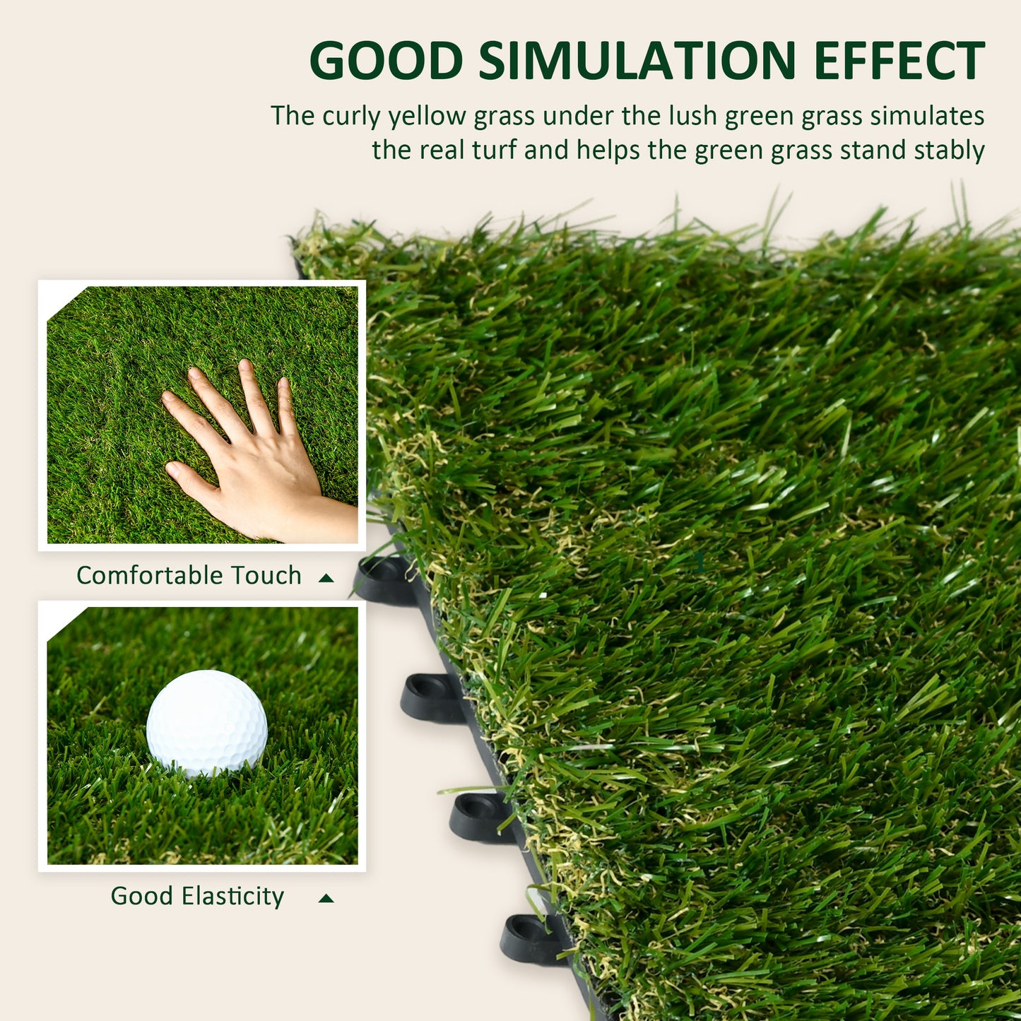 10 PCs 30 x 30cm Artificial Grass Turf