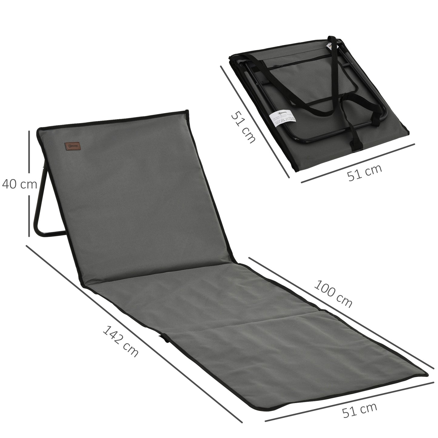 Set of 2 Foldable Garden Beach Chair Mat (1)