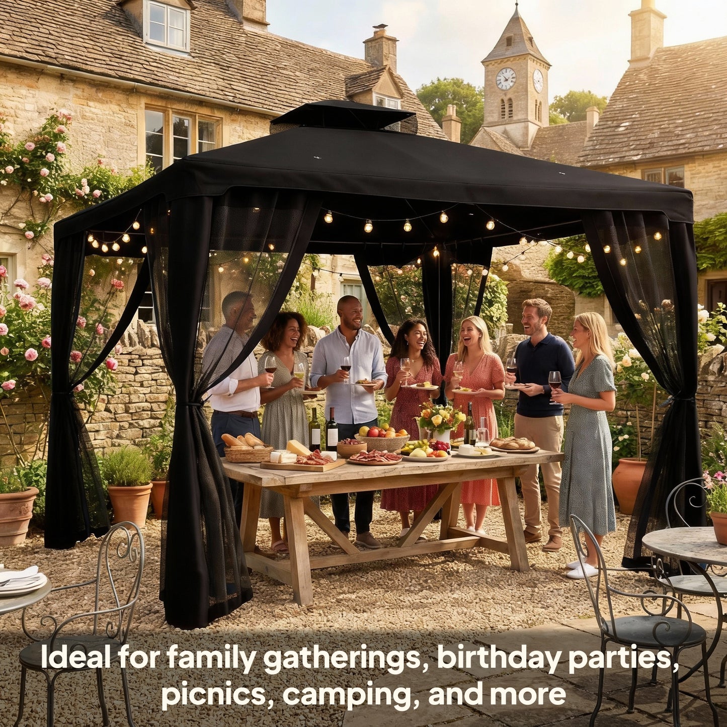 3 x 3 m Metal Gazebo, Garden Pavillion