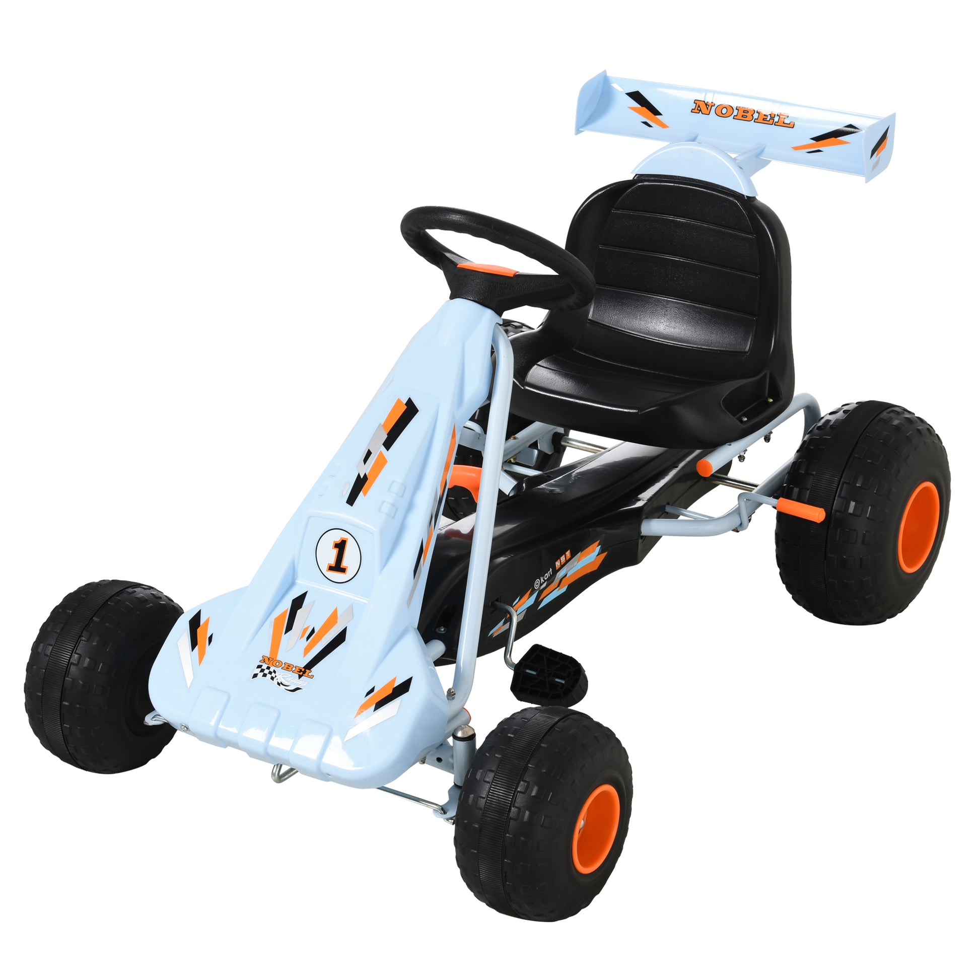 Pedal Go Kart, Kids Ride On Race Car with Brake, Gears Shift
