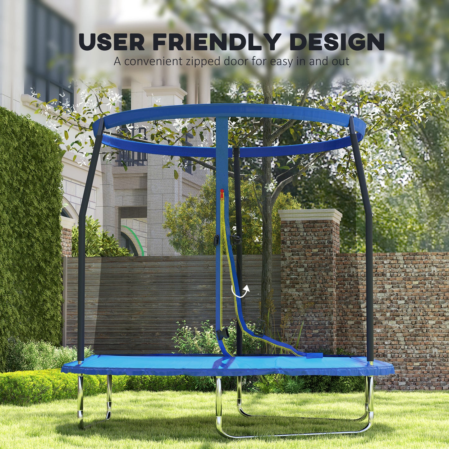 8ft Trampoline with Safety Enclosure Net
