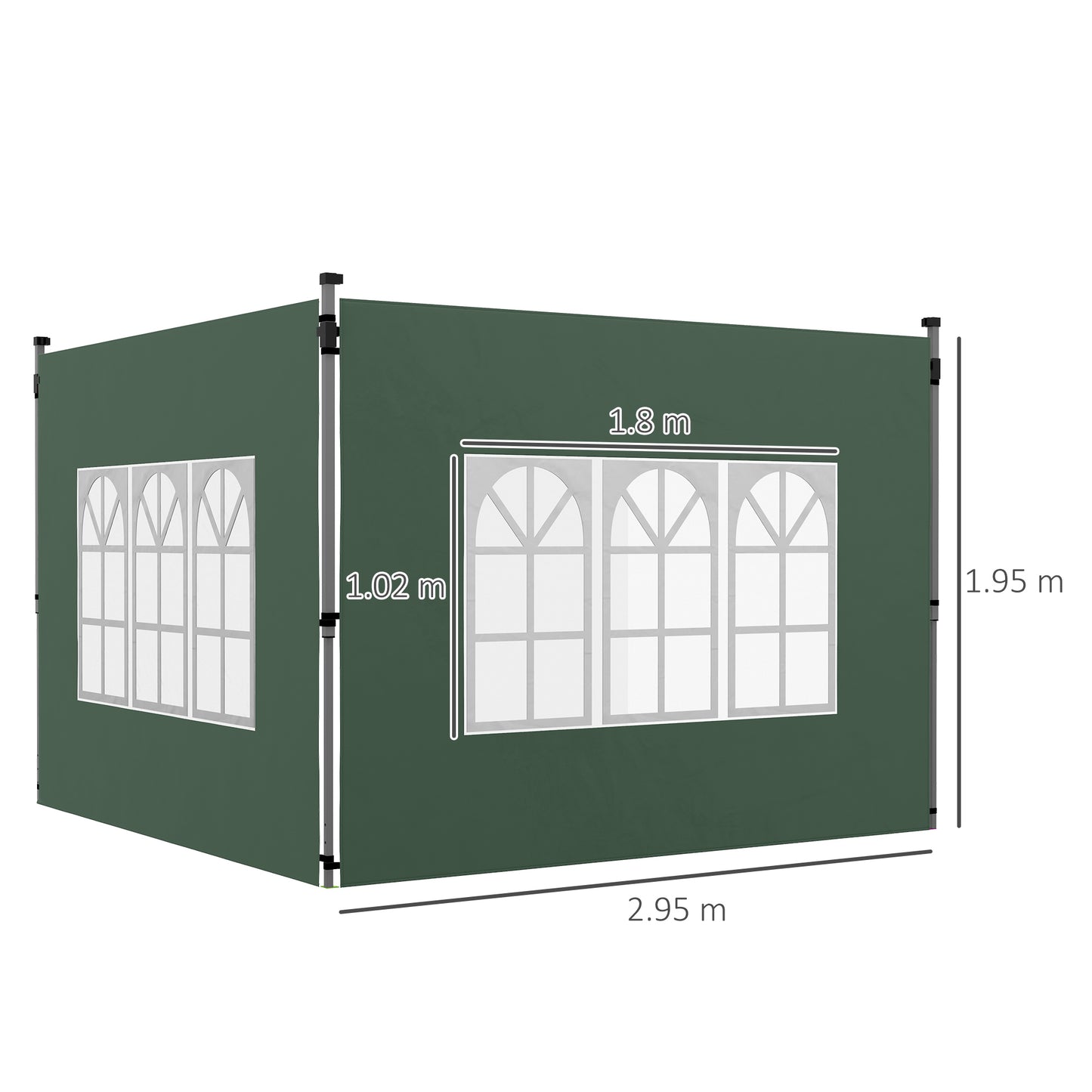 Gazebo Side Panels, Sides Replacement with Window