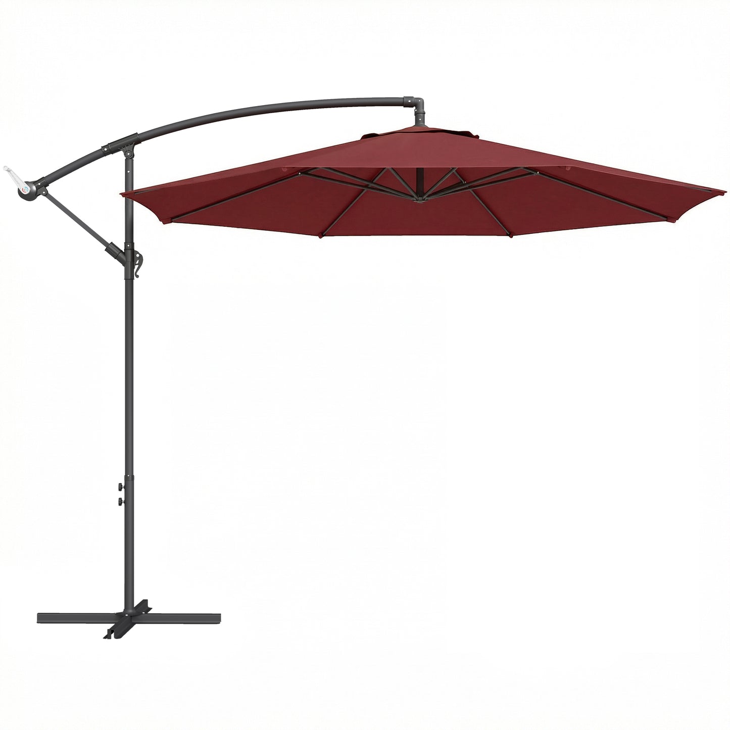 3 m Overhanging Cantilever Parasol, with Cross Base
