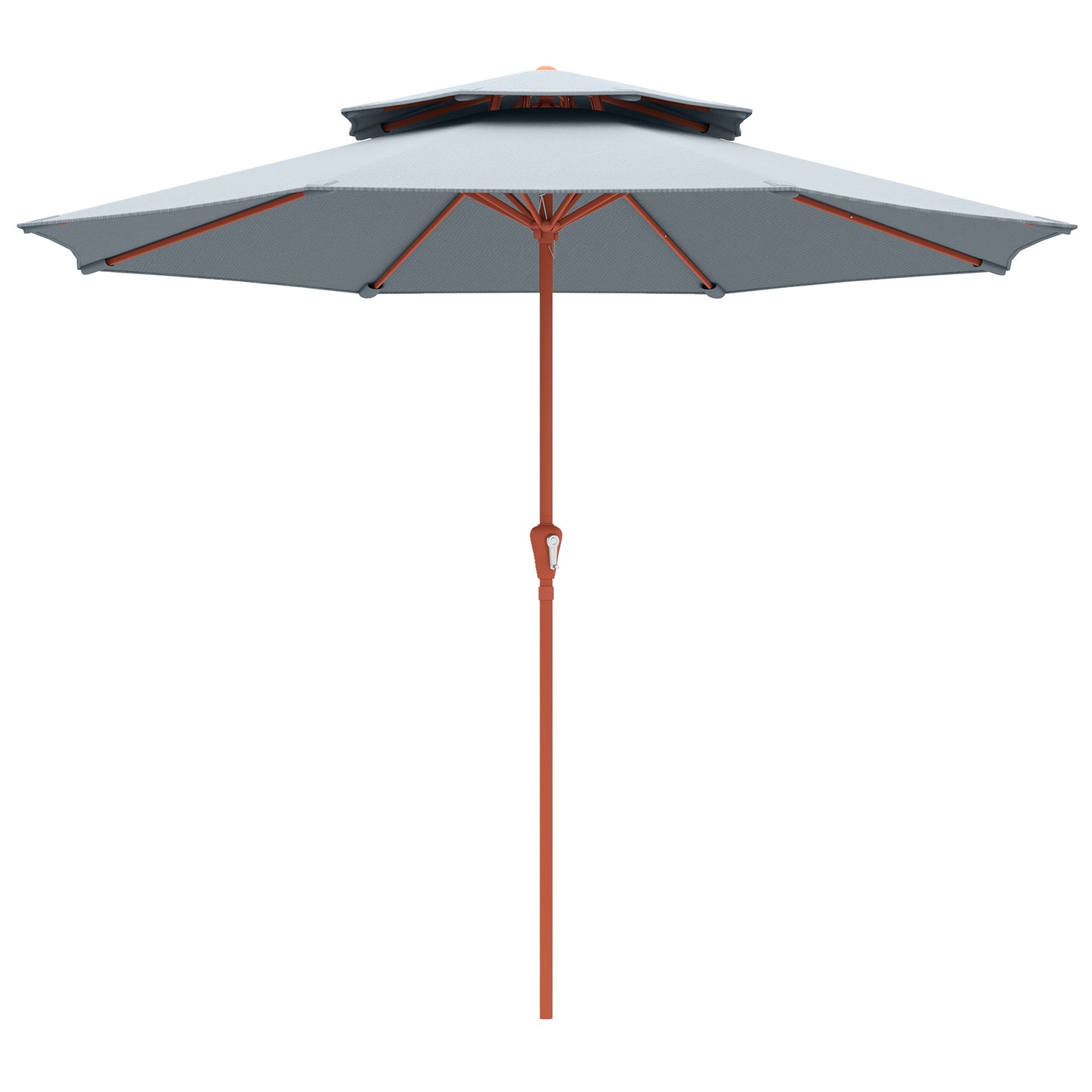 2.7 m Garden Parasol with Double Top Outdoor Market Table Umbrella