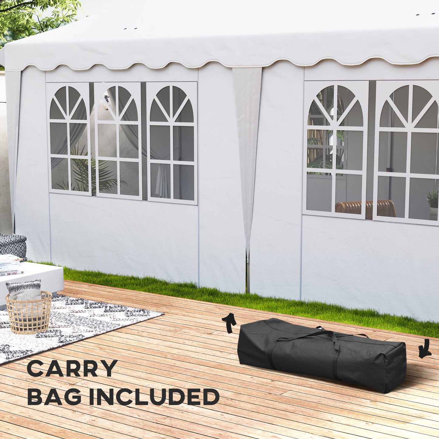 3 x 6m Pop Up Gazebo with Sides