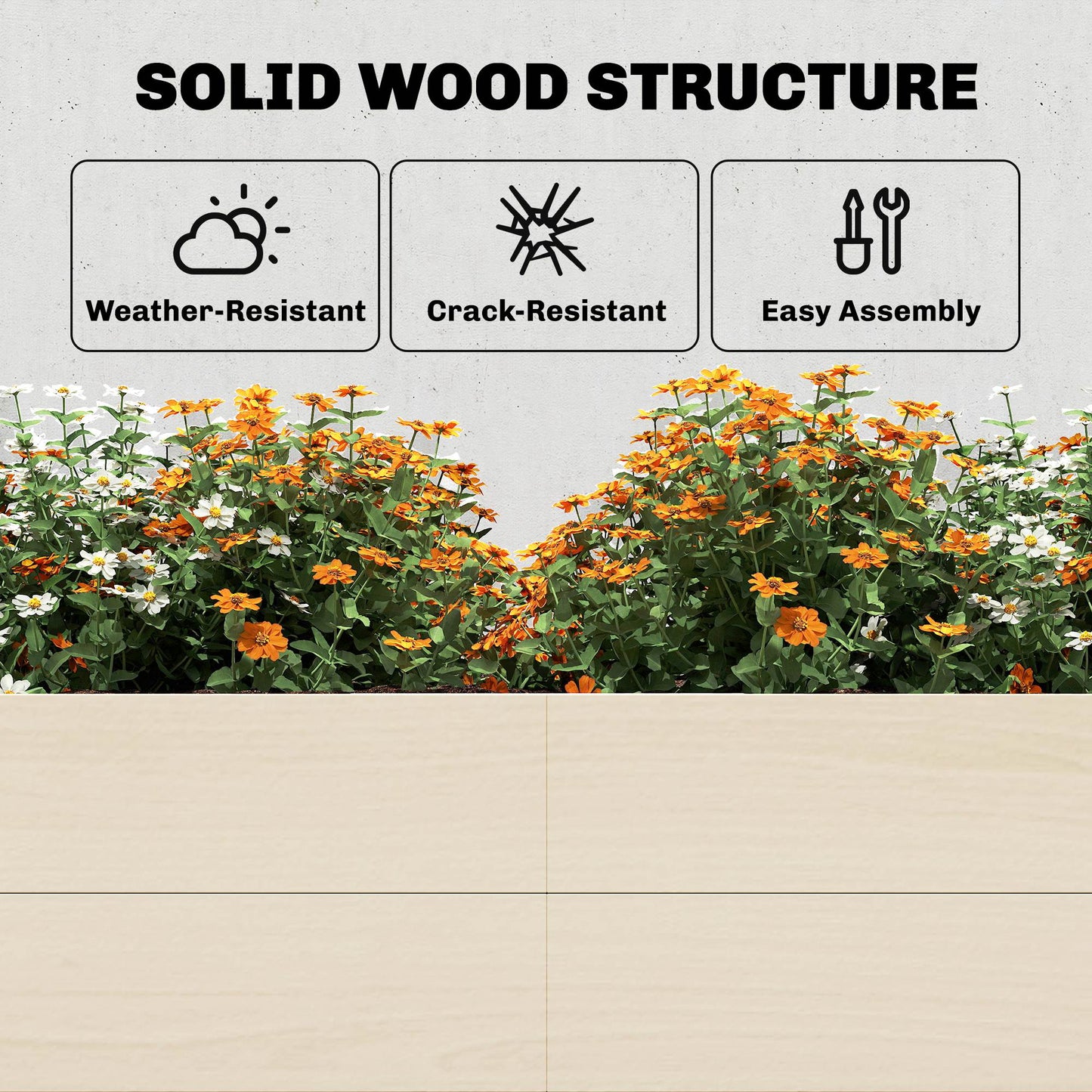 Wooden Raised Bed for Garden