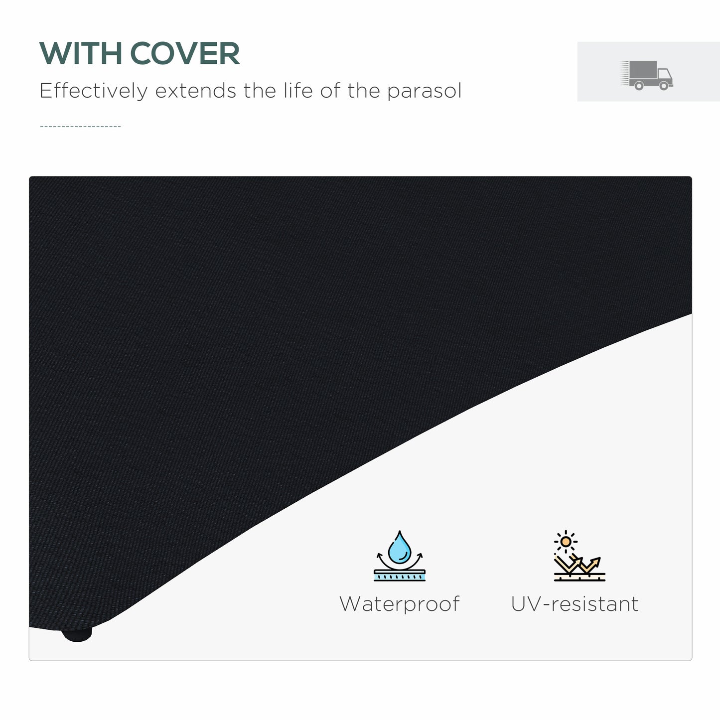 3(m) Solar LED Cantilever Parasol